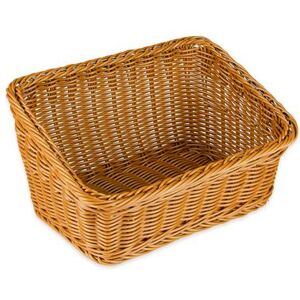 "GET WB-1510-HY Rectangular Bread Basket, 9 1/4"" x 13"", Polypropylene, Honey, Brown"