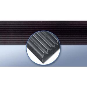 "Cactus Mat 1050R-C3 Corrugated Switchboard Runner - 3' x 75', Rubber, Black, 1/4"" Thick"