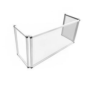 "Spring USA MSG4824 3 Sided Folding Sneeze Guard - 48""W x 25""D x 24""H, Acrylic w/ Aluminum Frame, 1/4"" Acrylic, Clear"