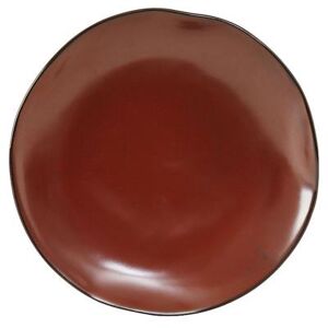 "Tuxton GAR-006 Artisan 10 1/4"" Round Ceramic Plate - Red Rock"