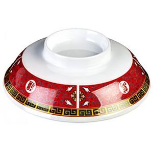 "Thunder Group 3201CTR 5 1/4"" Round Longevity Lid for Noodle Bowl - Melamine, Red/White, Multi-Colored"