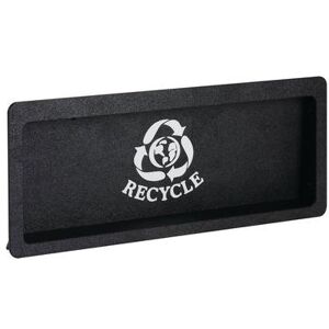 "Dispense-Rite FMRD-3BT Built In Trash Door w/ Recycling Symbol Faceplate - 17 5/8""W x 7 1/2""H, Plastic, Black"