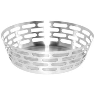 "Service Ideas SB-64 9"" Round Bread Basket, Stainless w/ Brushed Finish, Stainless Steel"