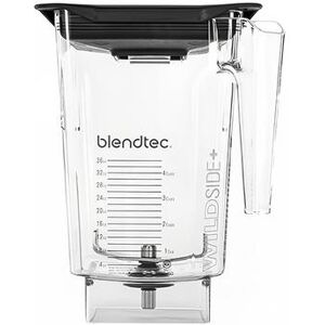 "Blendtec 40-710-08 90 oz WildSide Jar w/ Black Gripper Lid & 4"" Wingtip Blade - Tritan, Clear"