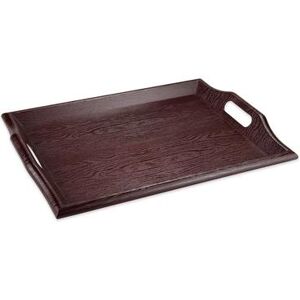 "GET RST-1815-1-M Room Service Tray, 19"" x 14 1/4"", Plastic, Mahogany, Brown"