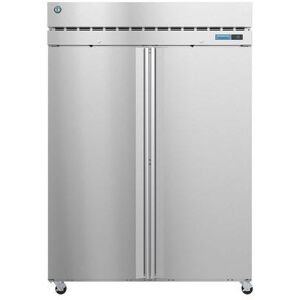 "Hoshizaki R2A-FS Steelheart Series Steelheart 55"" 2 Section Reach In Refrigerator, (2) Left/Right Hinge Solid Doors, 115v, Silver"