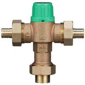 "Zurn Industries 34-ZW1017XL2PEX1C Aqua-Gard 3/4"" Thermostatic Mixing Valve w/ (2) PEX & (1) Copper Sweat Tailpieces"