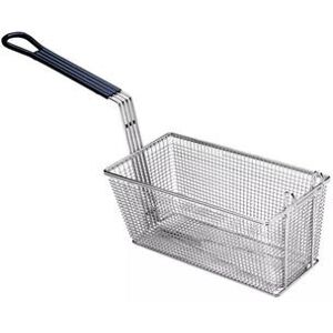 "Pitco P6072146 Fryer Basket w/ Uncoated Handle & Front Hook, 13 1/4"" x 6 1/2"" x 5 3/4"""