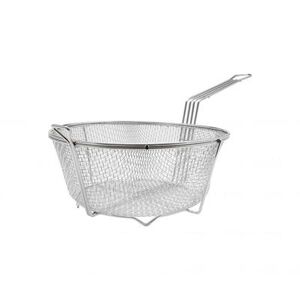 "Thunder Group SLFB006 Fryer Basket w/ Uncoated Handle & Front Hook, 13 1/4""D x 5 1/8""H, 13-Inch, Round"