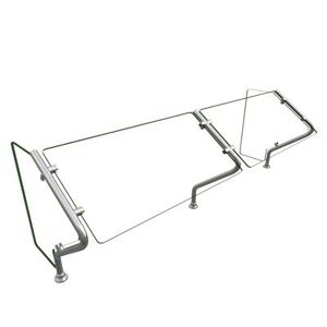 "Hatco ES67-60 Self Service Mounted Food Shield - 60"" x 20"" x 22 9/16"", Glass/Stainless Steel, Clear, 1/4 in"