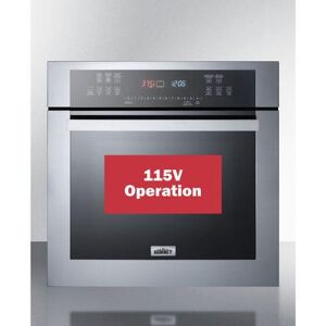 "Summit SEW24115 24"" Electric Wall Oven w/ Glass Door - Stainless Steel, 115v/1ph"