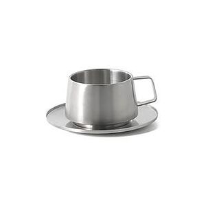 "Front of the House DCS074BSS23 4 1/4"" Round Bevel Saucer - Stainless Steel"