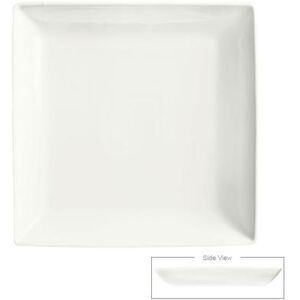 "Libbey 905356917 10 1/2"" Square Royal Rideau Plate - Coupe, Glazed, White"