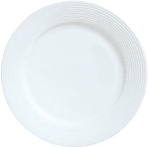 "Libbey 911196004 9 1/4"" Round Plate w/ Repetition Pattern & Shape, White"