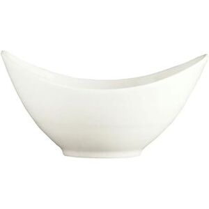 Libbey 987659320 39 1/2 oz Oval Bowl w/ Silk Pattern & Royal Rideau Body, White