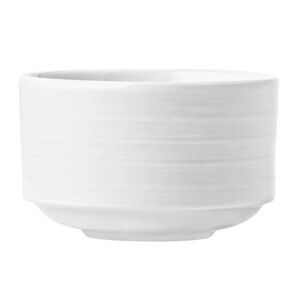 Libbey 999001705 9 oz Round Galileo Constellation Bouillon Bowl - Porcelain, Lunar White