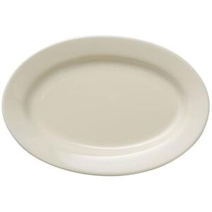 "Libbey 740-901-128 12 1/4"" x 8 1/3"" Oval Porcelana Platter - Porcelain, Cream White"