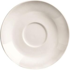 "Libbey BW-1160 4 1/2"" Round Porcelain Espresso Saucer, Basics Collection, White"