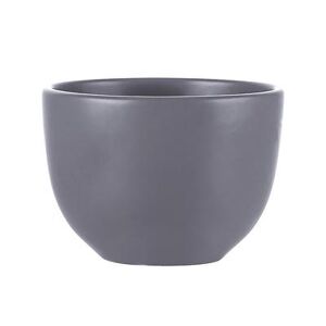 Libbey DRI-9-O 10 oz Round Driftstone Bouillon Bowl - Porcelain, Onyx, Black