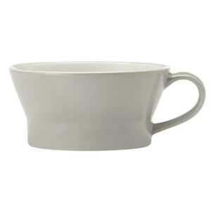 Libbey ENG-13-C 12 1/2 oz Round Englewood Handled Bowl/Mug - Porcelain, Mint Cream, Matte Mint Cream, Gray