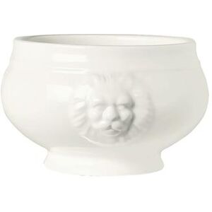 Libbey LH-12 10 oz Round Lions Head Soup Bowl - Porcelain, Ultra Bright White