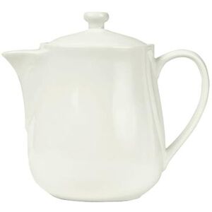 Libbey POT-13 16 oz Pot with Lid - Porcelain, Bright White