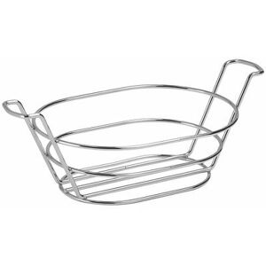 "GET 4-22785 Oval Wire Bucket Basket, 8 1/2"" x 6"", Stainless Steel"