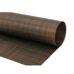 "Front of the House RTL008COV83 Rectangular Metroweave Woven Vinyl Placemat - 18 1/4"" x 12"", Mesh Copper, Brown"