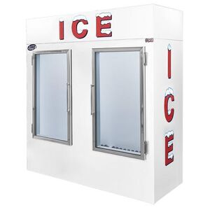 "Leer, Inc. 64AG-R290 (3604401) 64"" Indoor Ice Merchandiser w/ (130) 10 lb Bag Capacity - Glass Doors, 115v, White"