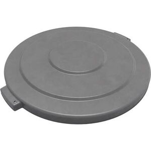Carlisle 84102123 Round Flat Top Lid for 20 gal Trash Can - Plastic, Gray