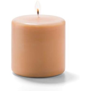 "Hollowick P3X3CP-12 Wax Pillar Candle - 3"" x 3"", Wax, Cappuccino"