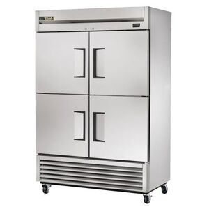 "True TS-49-4-HC 54 1/10"" 2 Section Reach In Refrigerator, (4) Left/Right Hinge Solid Doors, 115v, Silver True Refrigeration"