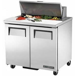 "True TSSU-36-08-HC 36"" Sandwich/Salad Prep Table w/ Refrigerated Base, 115v, Stainless Steel True Refrigeration"