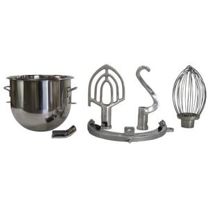 Globe XXACC20-30 Adapter Kit w/ 20-qt Bowl, Hook, Whip, Beater, & Adapter Ring for SP30 & SP30P Mixers, Stainless Steel