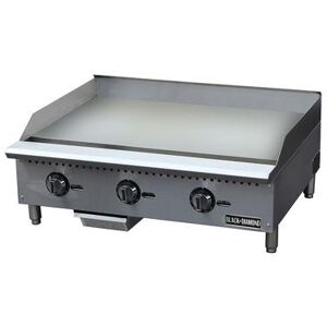 "Black Diamond BDCTG-36T 36"" Gas Commercial Griddle w/ Thermostatic Controls - 1"" Steel Plate, Convertible, 1"" Plate, Stainless Steel, Gas Type: Convertible"