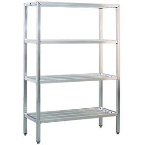 "New Age 1061 H.D. Series 36"" Heavy-duty Shelving Unit w/ 1500 lb Capacity, Aluminum, 4 Shelf, Silver"