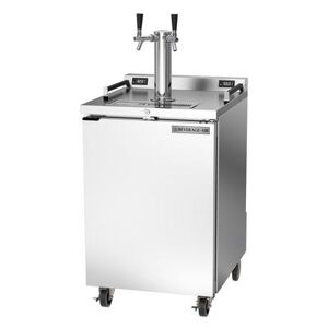 "Beverage Air DZ24-1-S 24"" Kegerator Commercial Beer Dispenser w/ (1) Keg Capacity - (1) Column, Stainless, 115v, Insulated Tower, Stainless Steel"