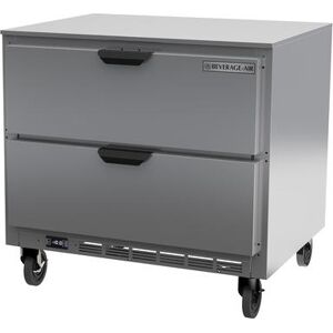 "Beverage Air UCFD36AHC-2 36"" W Undercounter Freezer w/ (1) Section & (2) Drawer, 115v, Stainless Steel Exterior, Silver"