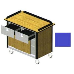 "Lakeside 690-40 RBLU Food Cart w/ Drawers, 44 1/2""L x 24 1/2""W x 37 3/4""H, Royal Blue"