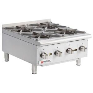 "Cecilware Pro HPCP424 24"" Gas Hotplate w/ (4) Burners & Manual Controls, Stainless Steel, Gas Type: Convertible"