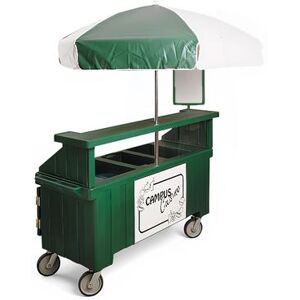 "Cambro CVC72519 Camcruiser Food Cart w/ Cover & Cutting Board, 74 1/4""L x 31 3/4""W x 94""H, Green"