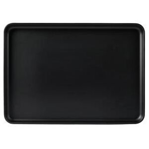 "Cal-Mil 22025-13-13 13"" x 9"" Rectangular Hudson Plate - Melamine, Black"