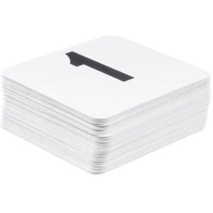 "American Metalcraft 4100-CARDS Tabletop Number Cards - 1 100, 4"" x 4"", White/Black"