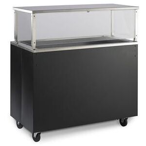 "Vollrath 39718 60"" Affordable Portable Cold Food Bar - (4) Pan Capacity, Floor Model, Black, 4 Pan, Non-Refrigerated"