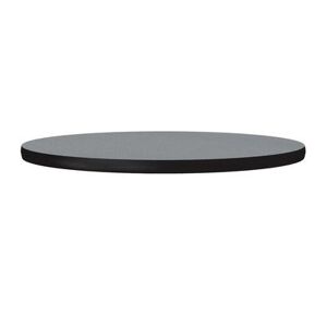 "Correll CT24R-15-09 24"" Round Cafe Breakroom Table Top, 1 1/4"" High Pressure, Gray Granite, 1.25 in"