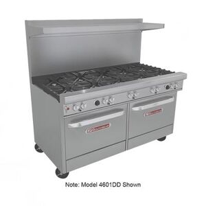 "Southbend 4601AD-3CR Ultimate 60"" 4 Burner Commercial Gas Range w/ Charbroiler & (1) Standard & (1) Convection Ovens, Liquid Propane, Stainless Steel, Gas Type: LP, 115 V"