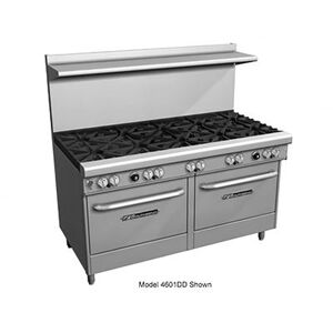 "Southbend 4602DD-2GR 60"" 6 Burner Commercial Gas Range w/ Griddle & (2) Standard Ovens, Liquid Propane, Stainless Steel, Gas Type: LP"