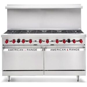 "American Range AR-36G-4B-CL-126R 60"" 4 Burner Commercial Gas Range w/ Griddle & (1) Standard & (1) Convection Ovens, Liquid Propane, Stainless Steel, Gas Type: LP"