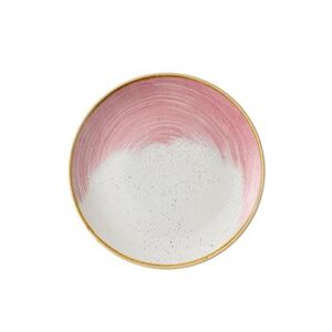 "Churchill ASPPEV101 10 1/4"" Round Stonecast Accents Coupe Plate - Ceramic, Petal Pink"