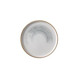 "Churchill HAJGWP211 8 1/4"" Round Studio Prints Homespun Accents Walled Plate - Ceramic, Jasper Gray, Blue"